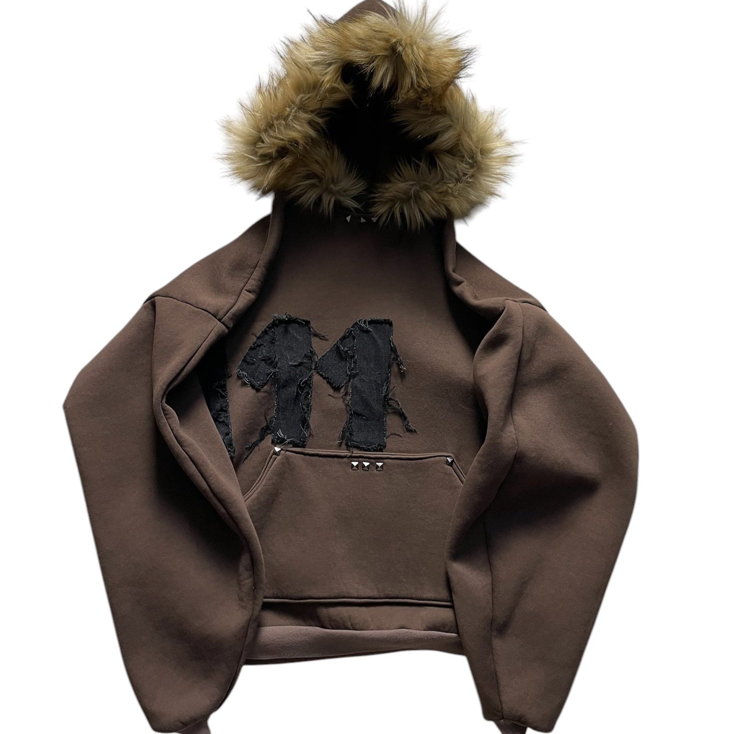 "thantophobia"- fur hoodie