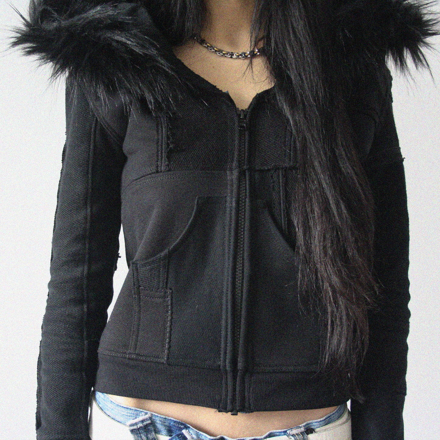 BLUZA "fur hoodie"