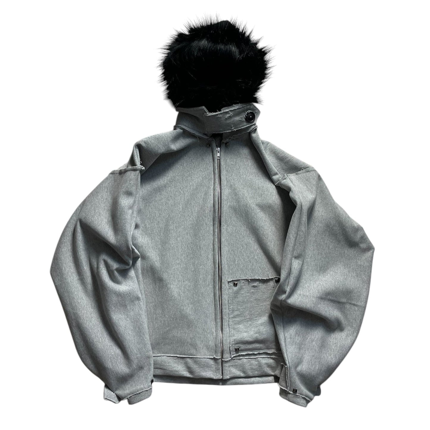 "atychiphobia" - fur hoodie