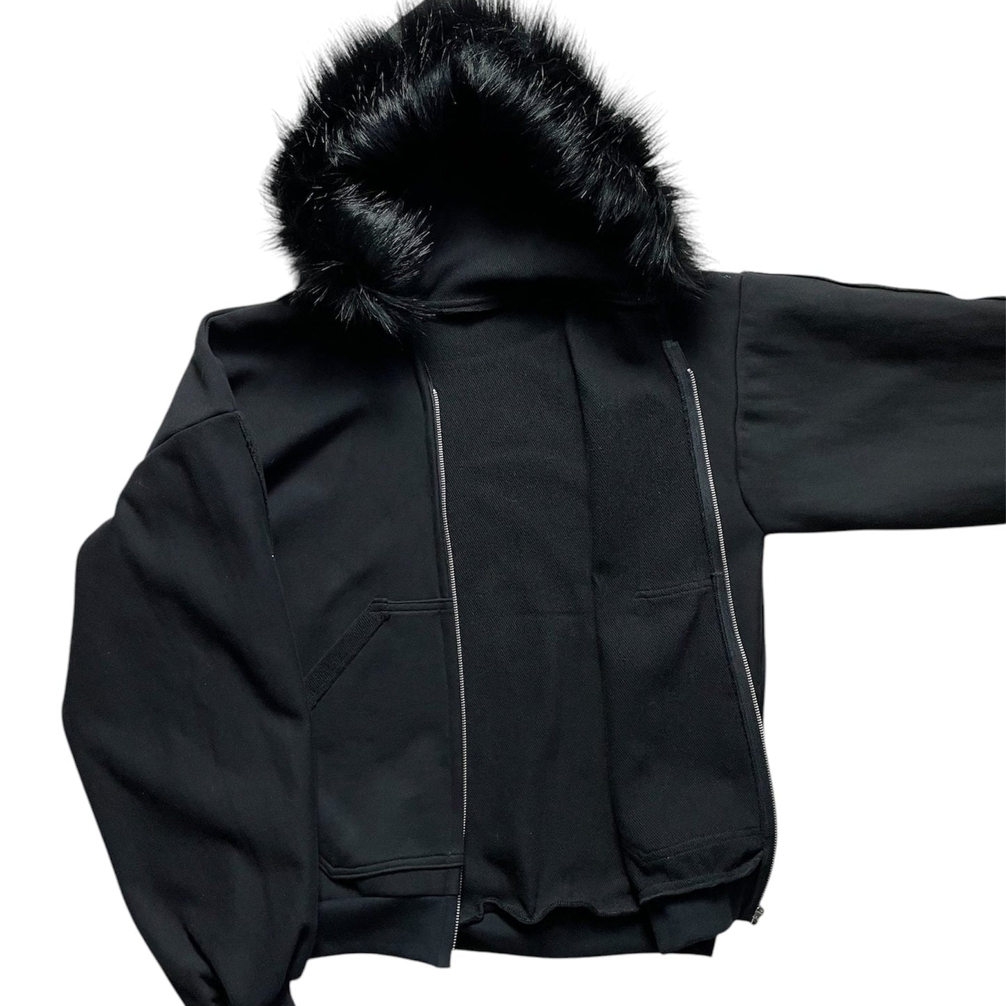 "dystychiphobia" - fur hoodie