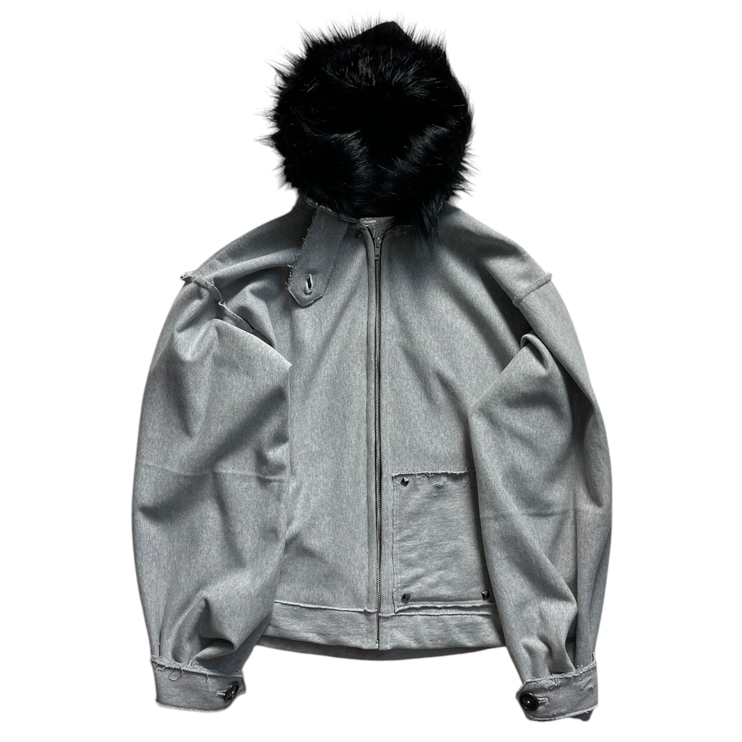 "atychiphobia" - fur hoodie