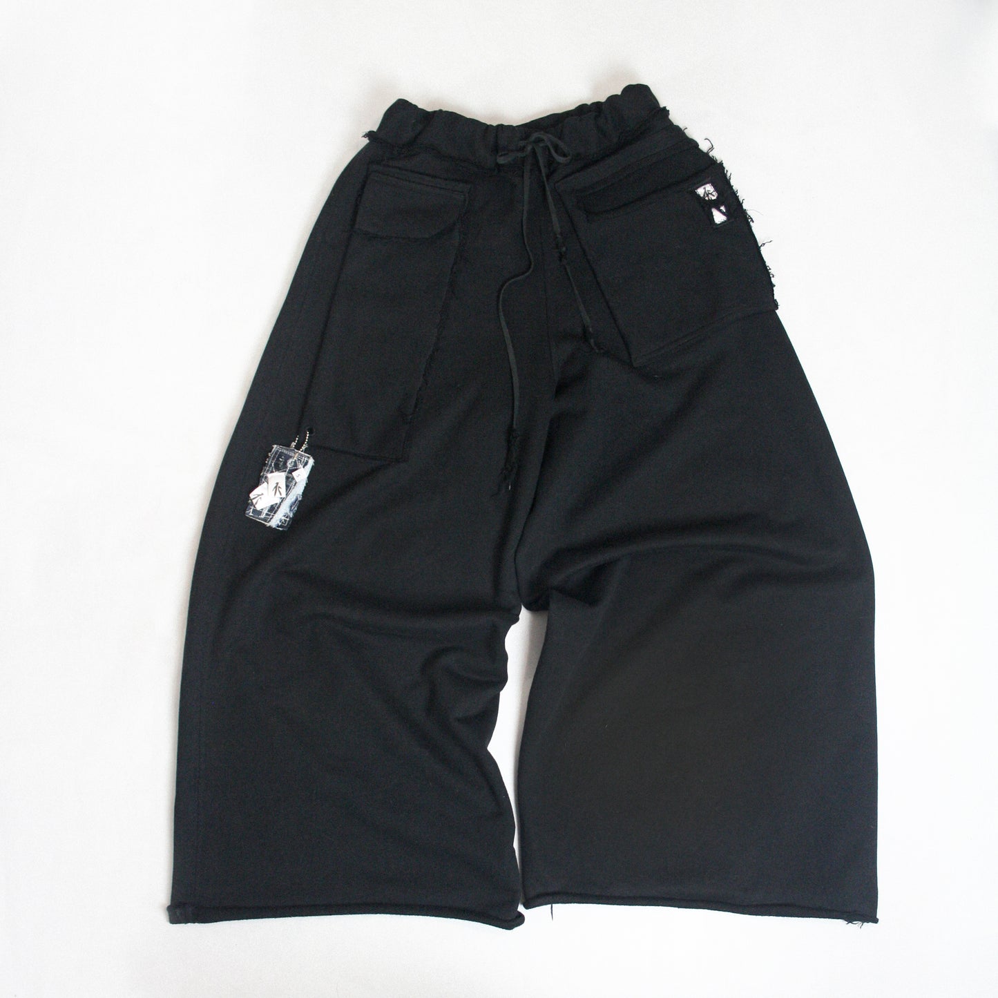 WIDELEG SWEATPANTS - BLACK