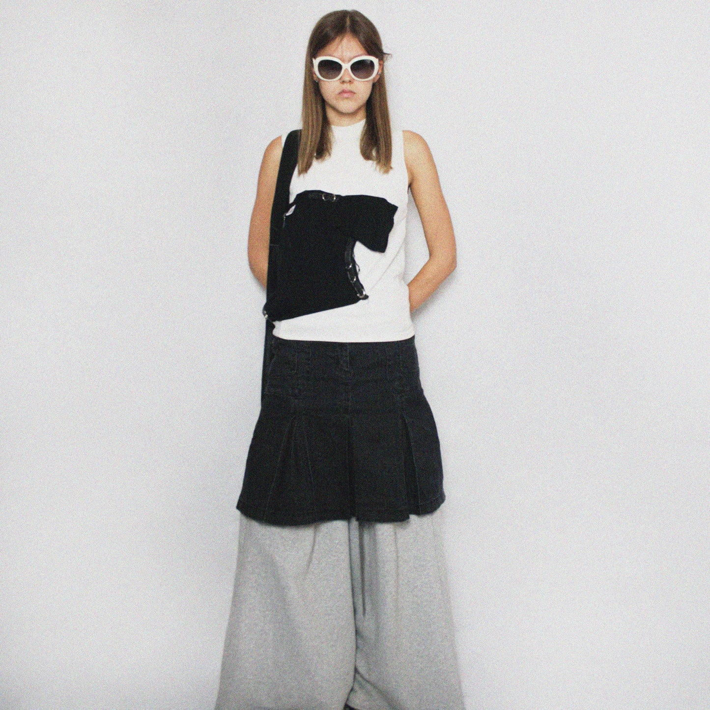 WIDELEG SWEATPANTS - GREY