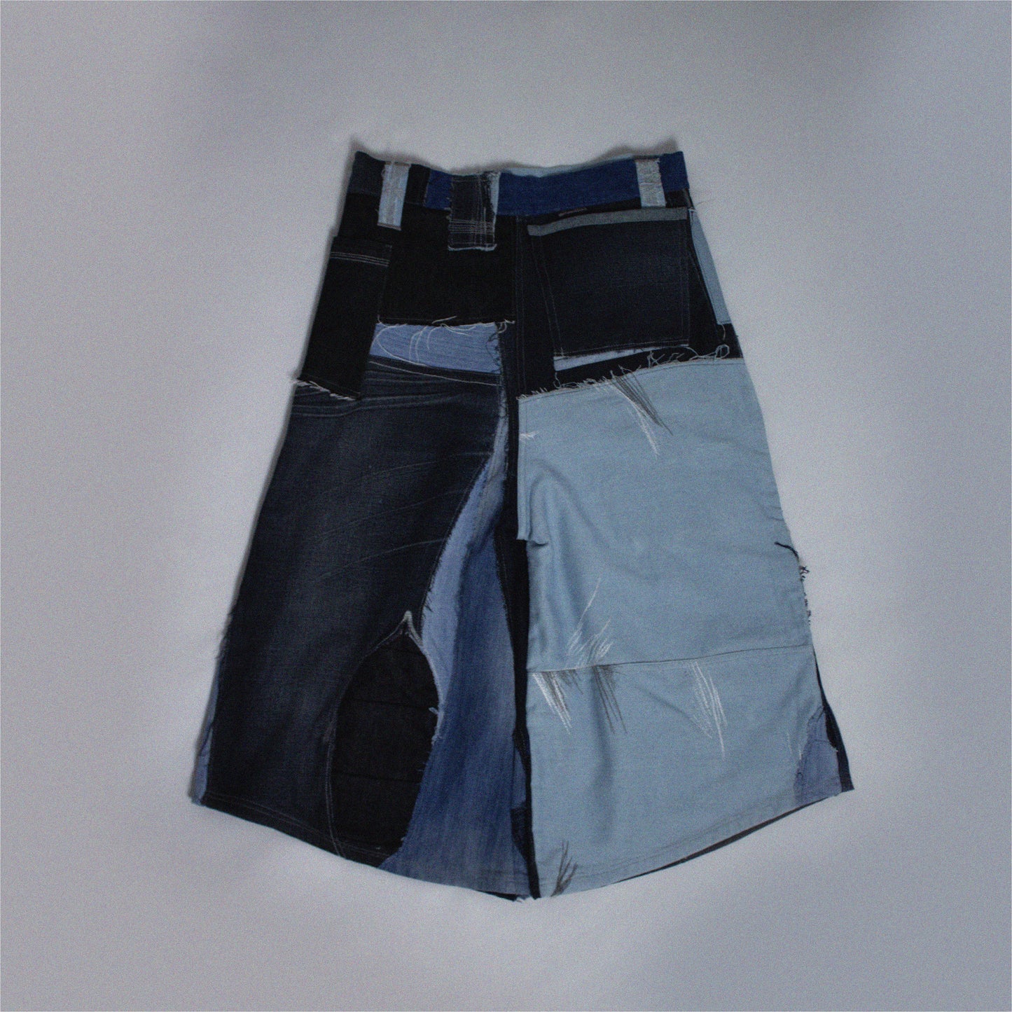 clean patchwork shorts