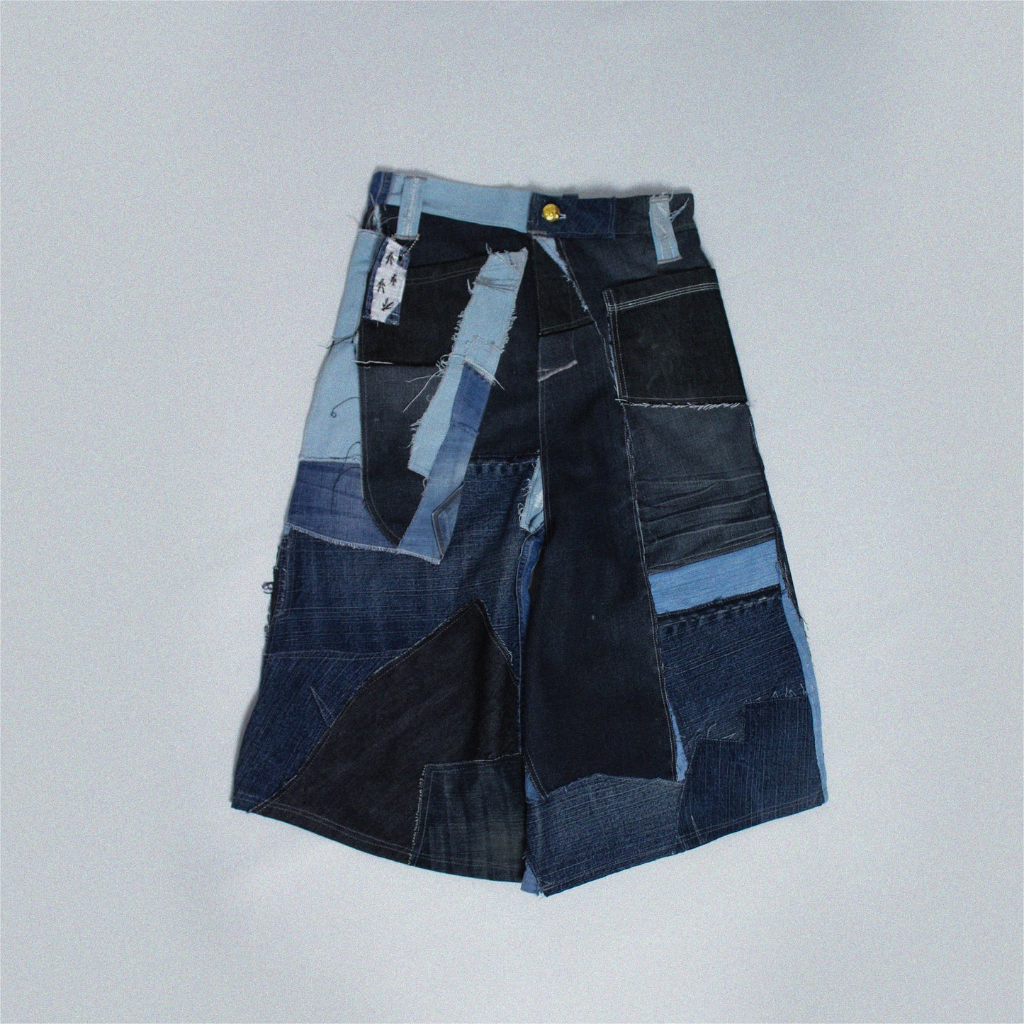 clean patchwork shorts